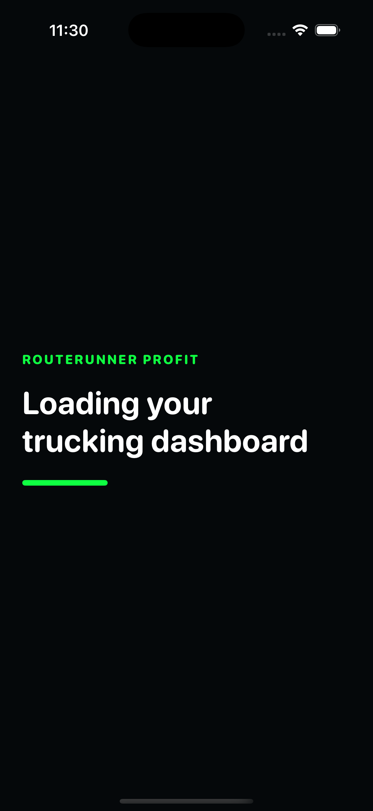 RouteRunner Profit loading screen
